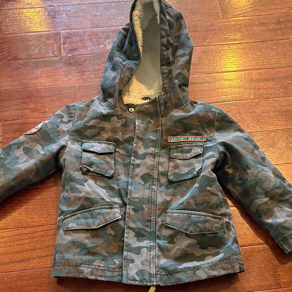 Cat and Jack Camouflage Hooded Jacket